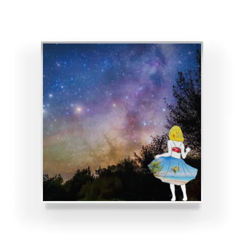 ガール×写真×夜空 Acrylic Block