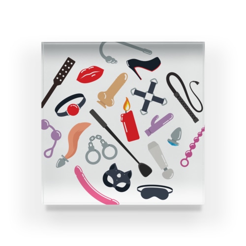 BDSM Icons (Color 01) Acrylic Block