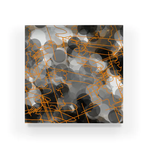 オレンジ色の雲 Acrylic Block