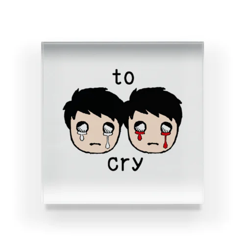 Cry Acrylic Block