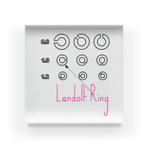 ランドルト環(視力検査) アクリルブロック