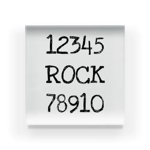 12345ROCK78910 Acrylic Block