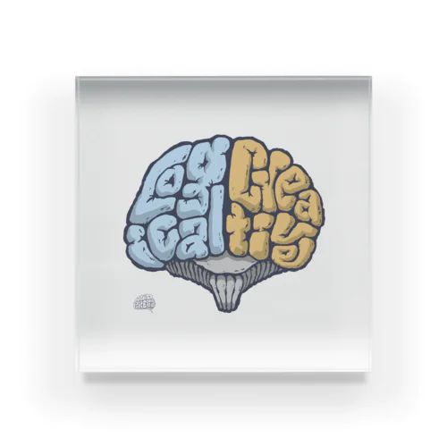 「頭脳」Logical   Creative アクリルブロック
