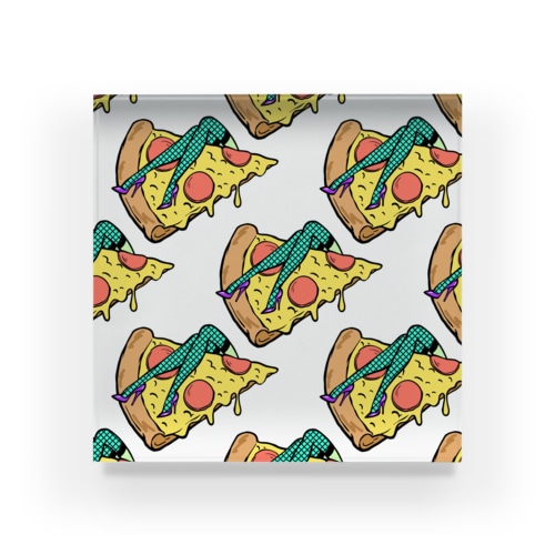 欲望のピザ🍕　GUILTY PLEASURE PIZZA AO TRANSPARENCY Acrylic Block