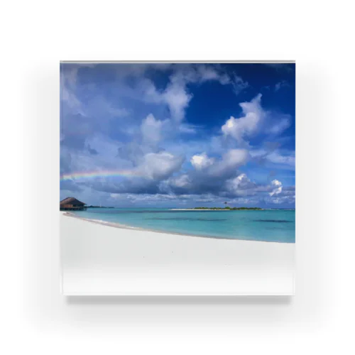 @Maldives 虹 Acrylic Block