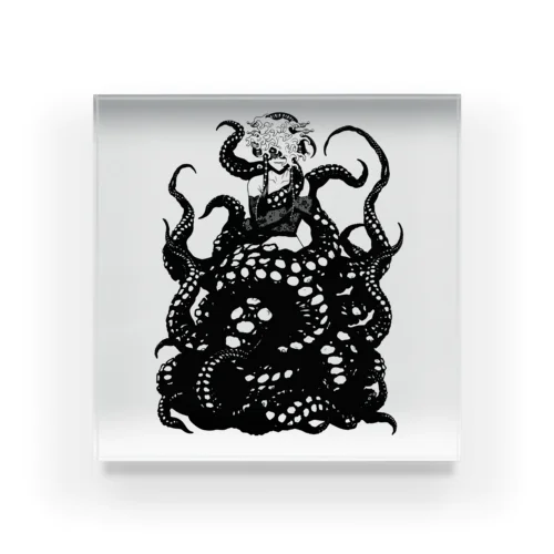 蛸女（背景無しA/2値） Acrylic Block