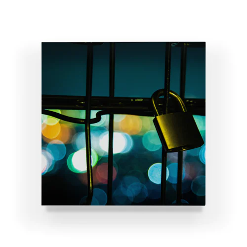 南京錠と夜景 Acrylic Block