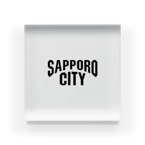 札幌　SAPPORO　サッポロシティ Acrylic Block