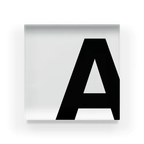 Helvetica_A Acrylic Block