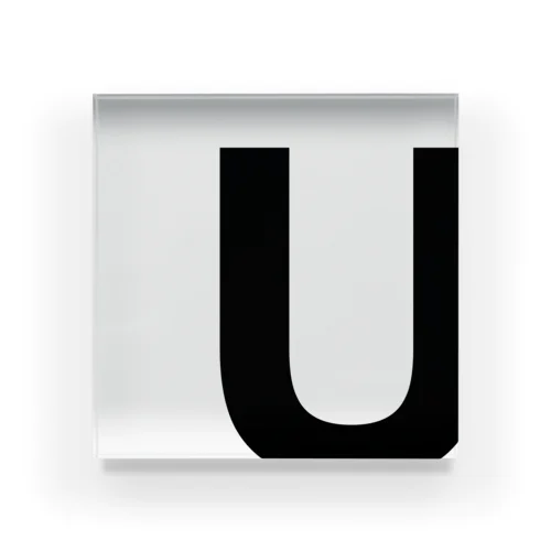 Helvetica_U Acrylic Block