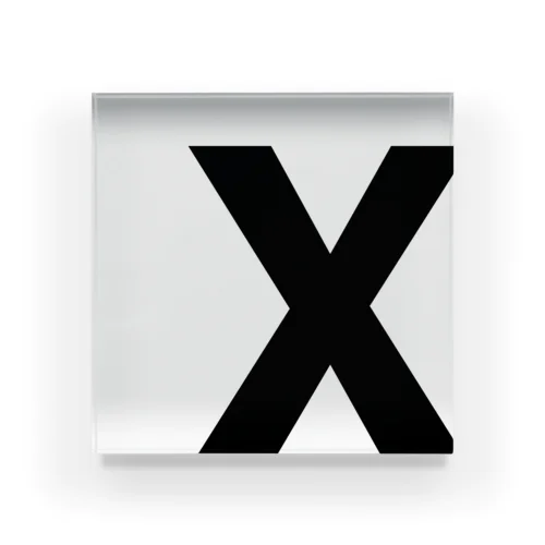 Helvetica_X Acrylic Block