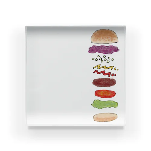 ハンバーガー Acrylic Block