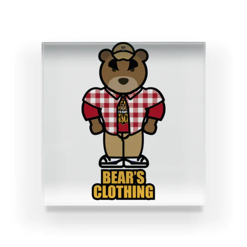 bear clothing アクリルブロック