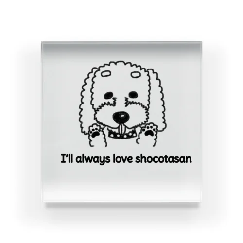 I’ll always love shocotasan モノクロＶｅｒ． アクリルブロック