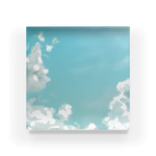 Blue sky Acrylic Block