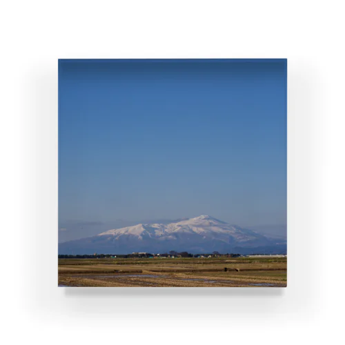 鳥海山と空 アクリルブロック