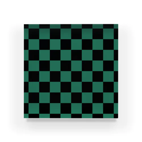 市松模様(黒緑)アクリルブロック Acrylic Block