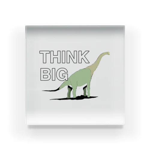 Brachiosaurus Think Big Acrylic Block