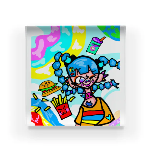 🌈🍟🍔🥤🌈 Acrylic Block