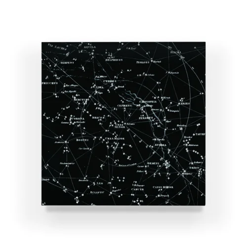 アンティーク星図［黒］ アクリルブロック