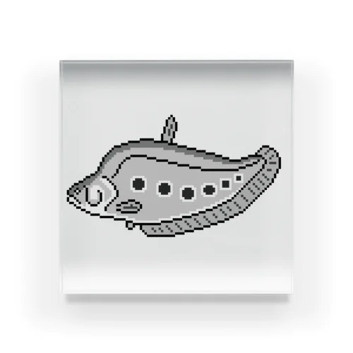 ドット絵怪魚　ナイフフィッシュ アクリルブロック