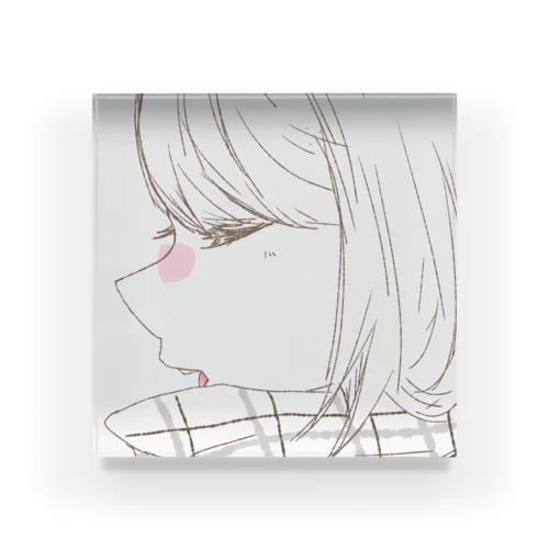 冬の女の子 Acrylic Block