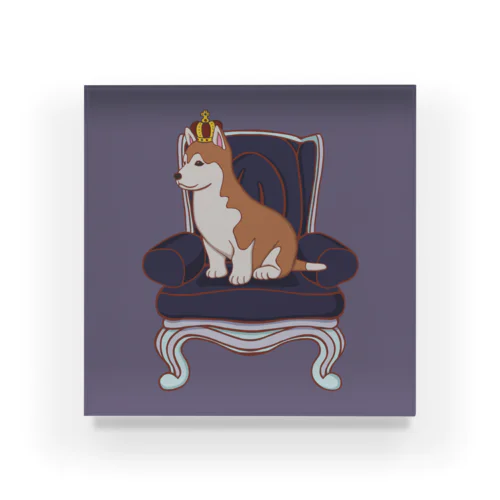 King Dog Acrylic Block