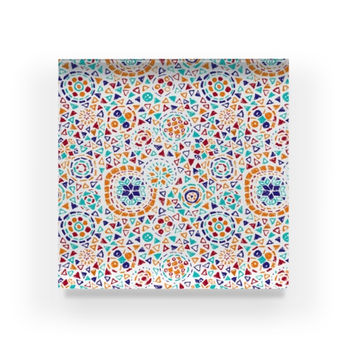 🇹🇷トルコのモザイクランプ（オレンジ） Acrylic Block