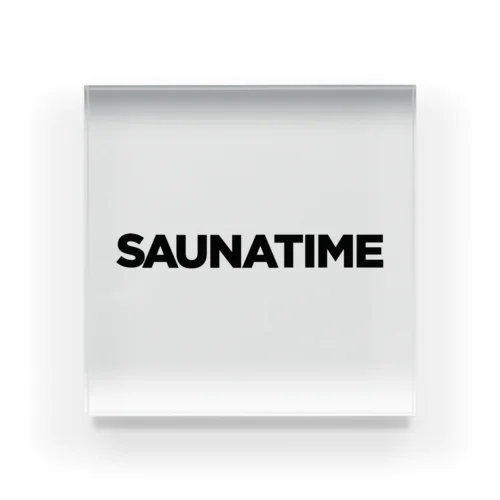 SAUNATIME　サウナ　Sauna　サウナタイム アクリルブロック