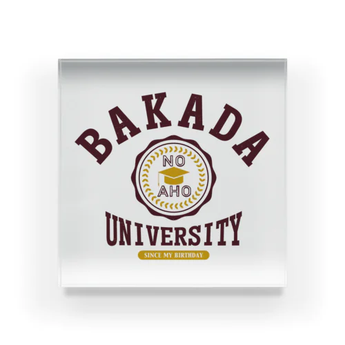 バカダ大学 BAKADA UNIVERSITY  アクリルブロック