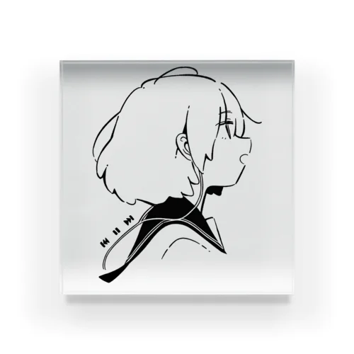 再生する女の子 Acrylic Block