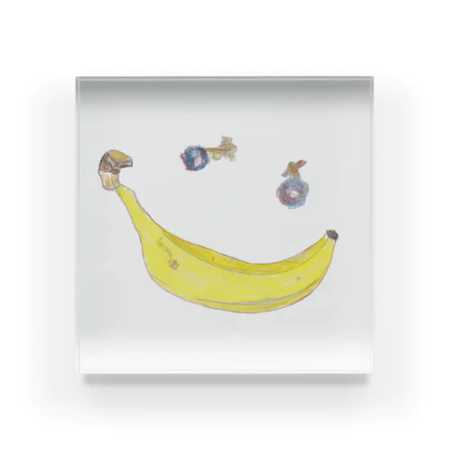 バナナスマイリー　Banana Smiley アクリルブロック