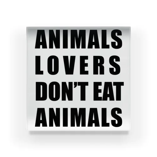 Animals lovers (black/clear) アクリルブロック