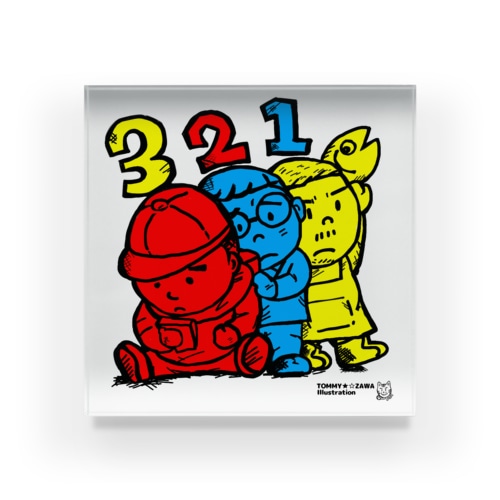 3 Bros. Colored (三兄弟。3色。) Acrylic Block