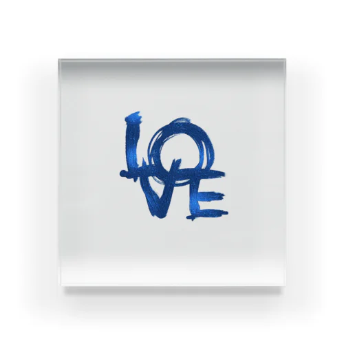 L🔵VE and BLUE Acrylic Block