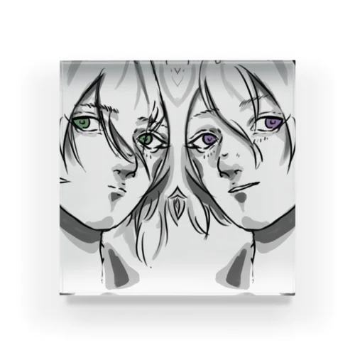 双子 Acrylic Block