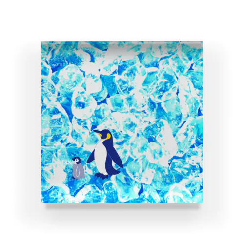 ペンギン親子マスク Acrylic Block