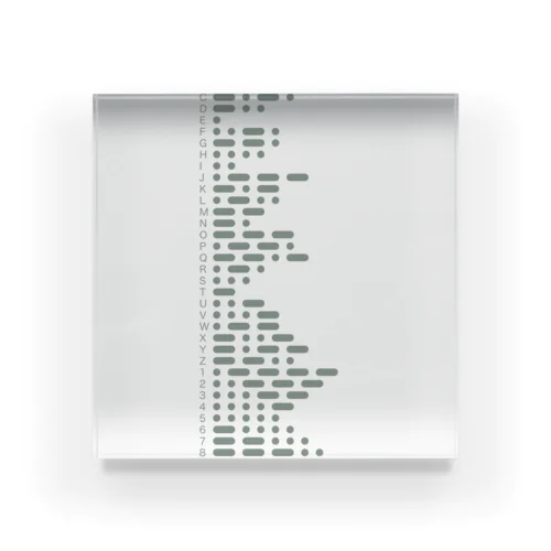 モールス信号のパターン アクリルブロック