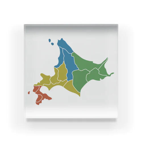 北海道区分地図 Acrylic Block