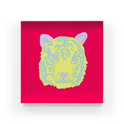 赤い虎 Acrylic Block