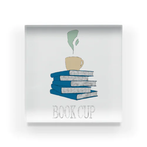 BookCupロゴ2 Acrylic Block