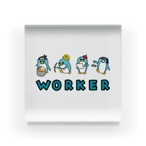 ペンギンWORKER Acrylic Block