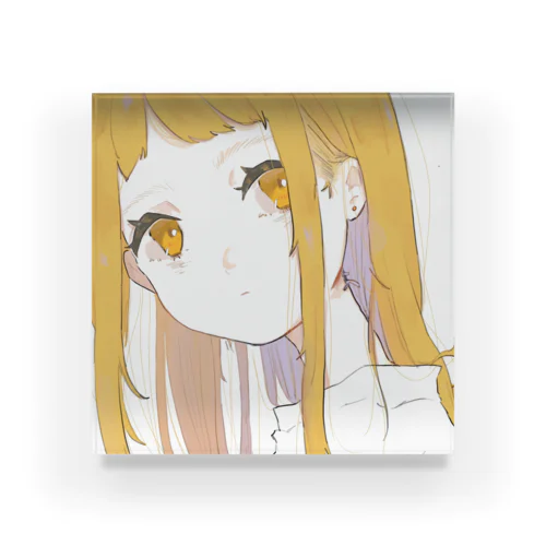 オレンジの女 Acrylic Block