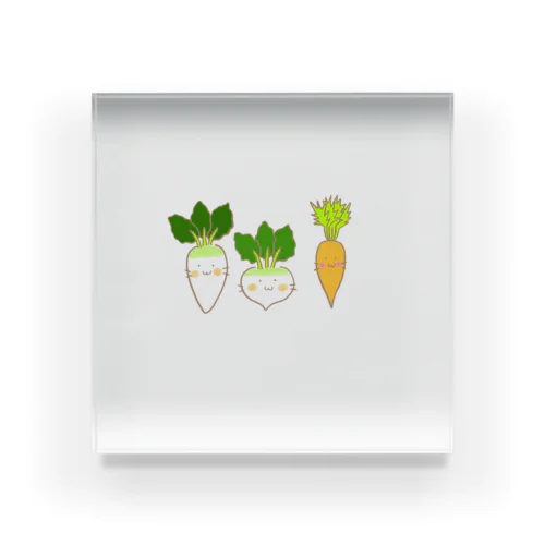 髭が可愛いやつら Acrylic Block