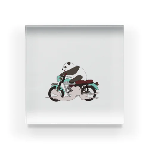 バイク乗りのパンダ Acrylic Block