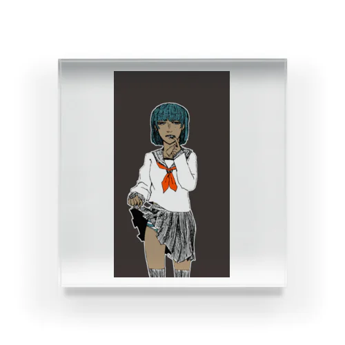 bad lady Acrylic Block