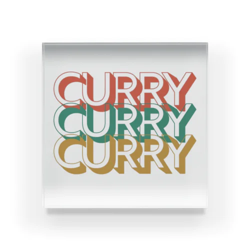 CURRYロゴ アクリルブロック