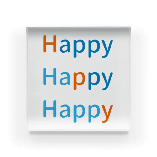 HappyHappyHappy Acrylic Block