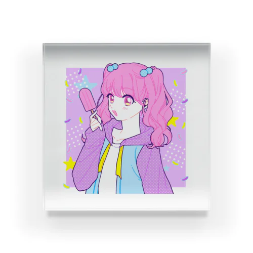 Lollipopな女の子 Acrylic Block