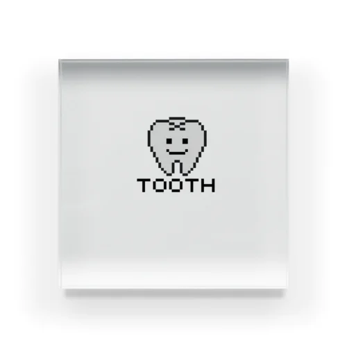 歯　tooth ドット絵 Acrylic Block